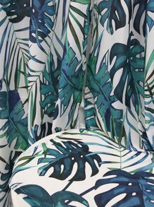 熱帶印花葉子圖案單片窗簾 - 彩色 - 查看 7