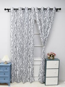 Mẫu rèm lá đơn - Đen và trắng - Xem 1