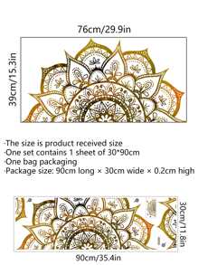 Mandala Print Wall Sticker - Multicolor - View 4