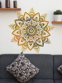 2 piezas Pegatina de pared con patrón de mándala - Multicolor - Ver 6