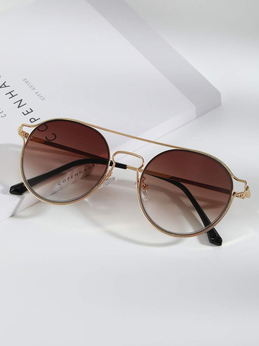 橫飾漸變鏡片太陽眼鏡 - 漸層 - 查看 1