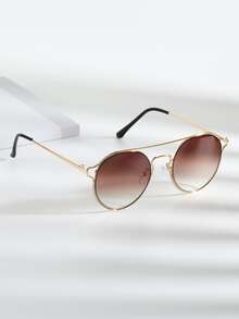 橫飾漸變鏡片太陽眼鏡 - 漸層 - 查看 2