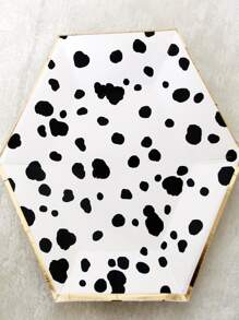 8 piezas Plato desechable con patrón de vaca - Multicolor - Ver 4