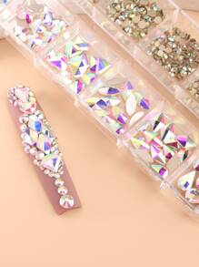 FULL BEAUTY 1 盒水钻美甲装饰 - 白色 - 查看 2