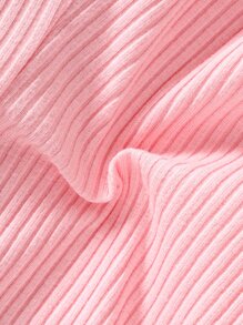 3 Pièces Shorts En Tricot Côtelé Solide Pour Bébé Fille