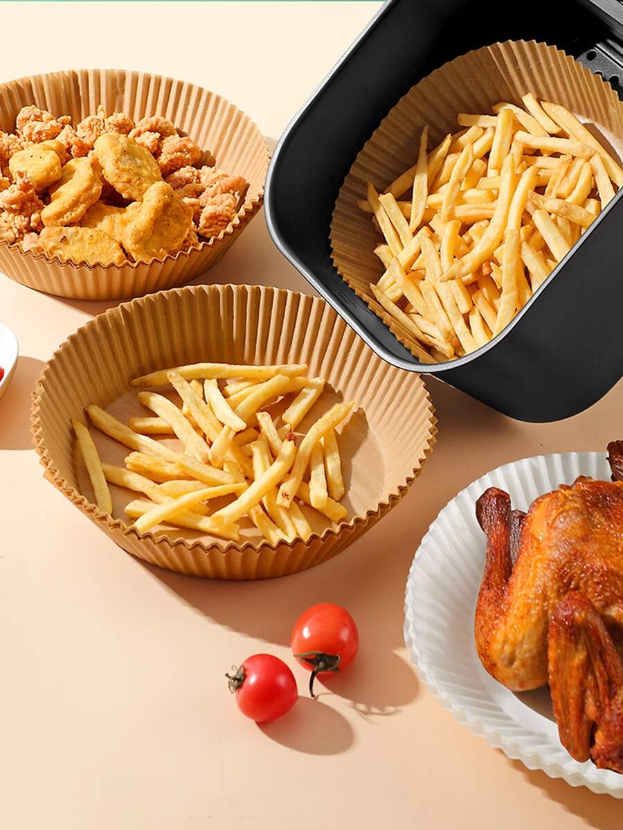 30 piezas Pergamino de freidora de aire unicolor