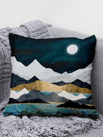 1 pieza Funda de cojín sin relleno montaña