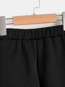 SHEIN Boys Cut And Sew Thermal Hoodie & Joggers - Multicolor - View 4