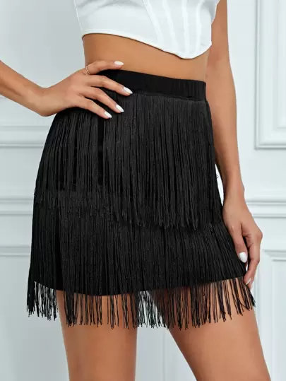 SHEIN Tall Frans Enkel Party Kjol