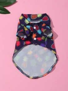 1pc Pineapple Print Pet Shirt