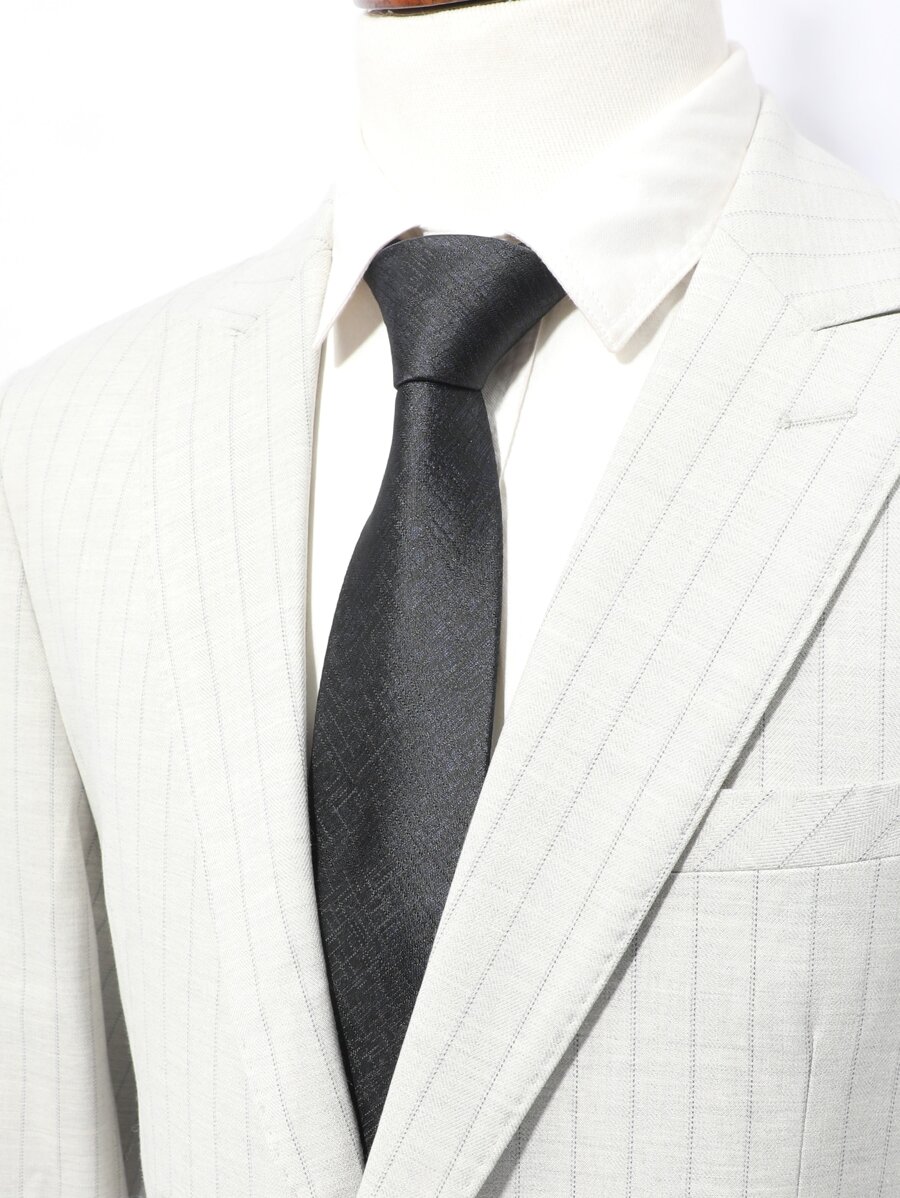 Men Solid Tie - Black - View 1