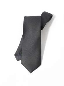 Men Solid Tie - Black - View 5