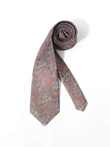 Men Paisley Pattern Tie - Multicolor - View 3
