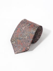 Men Paisley Pattern Tie - Multicolor - View 4