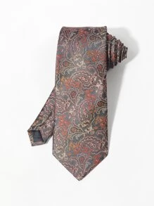 Men Paisley Pattern Tie - Multicolor - View 7