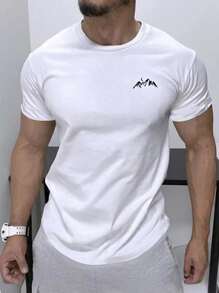 Manfinity Homme Men Graphic Print Tee - White - View 1