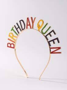 1pc Birthday Party Letter Decor Headband - Multicolor - View 1