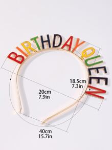 1pc Birthday Party Letter Decor Headband - Multicolor - View 5