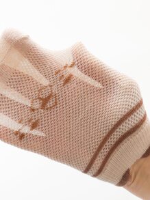 Bebé 4 pares Calcetines con estampado de dibujos animados - Multicolor - Ver 4