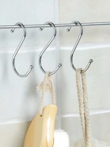 2pcs Stainless Steel S-Shaped Hook - Silver - View 6