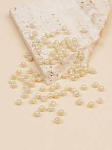 100pcs 4mm DIY Glass Bead - Beige - View 1