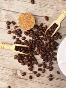 1pc Mini Wooden Tea Scoop - Brown - View 6