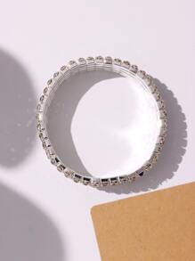 水鑽裝飾手環 - 紅色 - 查看 3