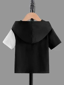 SHEIN Tops con trai lớn Hoạt hình Giải trí - màu đen - Xem 5