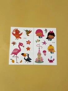 2sheets Cartoon Graphic Tattoo Sticker