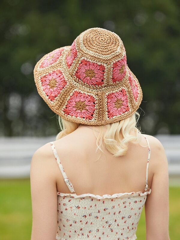 Crochet Straw Hat SHEIN USA