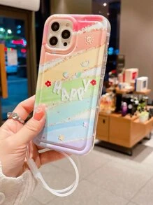 Funda para móvil con estampado de letra con acollador - Multicolor - Ver 3