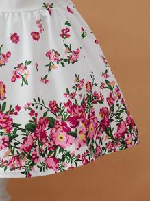 SHEIN Baby Floral Print Ruffle Trim Dress - Multicolor - View 4