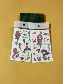 2sheets Mermaid Pattern Tattoo Sticker - Multicolor - View 4