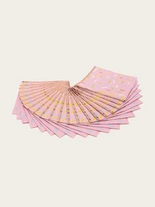 25入組圖案印花一次性餐巾 - 彩色 - 查看 2