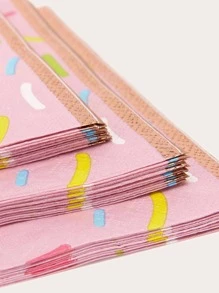 25入組圖案印花一次性餐巾 - 彩色 - 查看 4