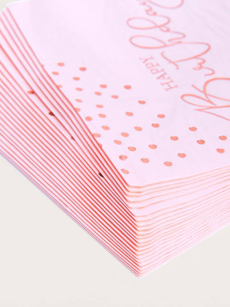 25 Tovaglioli Di Raso Rosa Con Fiocco - Eleganti Decorazioni Per Feste, Matrimoni, Compleanni E Baby Shower, 25x25 Cm - 3