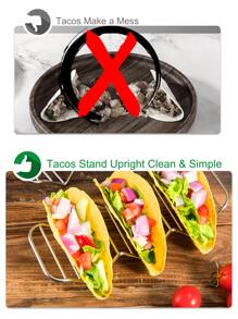 SHEIN Basic living 1pc Stainless Steel Taco Holder Stand