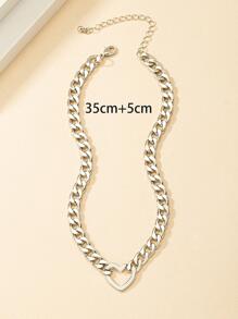 Chuỗi vòng cổ trang trí trái tim - Bạc - Xem 4