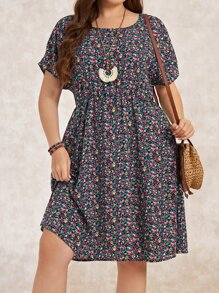 EMERY ROSE Đầm Plus Size Túi Họa tiết hoa Boho - Nhiều màu - Xem 1