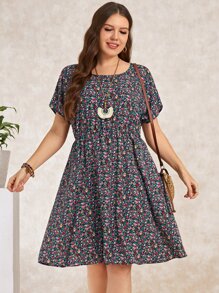 EMERY ROSE Đầm Plus Size Túi Họa tiết hoa Boho - Nhiều màu - Xem 4