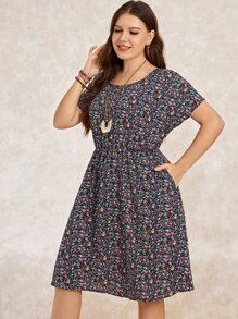 EMERY ROSE Đầm Plus Size Túi Họa tiết hoa Boho - Nhiều màu - Xem 5