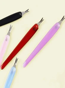 5件套彩色指甲角质层修剪器，塑料手柄，角质层推棒，橡胶指甲清洁器，死皮角质层刀去除叉，美甲工具，男女通用，美甲用品，美甲工具，美甲艺术工具，返校季，美甲，美甲工具，假指甲工具 - 彩色 - 查看 2