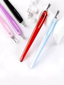 5件套彩色指甲角质层修剪器，塑料手柄，角质层推棒，橡胶指甲清洁器，死皮角质层刀去除叉，美甲工具，男女通用，美甲用品，美甲工具，美甲艺术工具，返校季，美甲，美甲工具，假指甲工具 - 彩色 - 查看 3