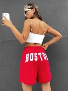 SHEIN Coolane 字母圖案運動短褲