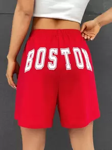 SHEIN Coolane 字母圖案運動短褲