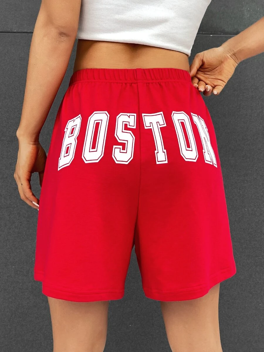 SHEIN Coolane 字母圖案運動短褲