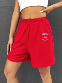 SHEIN Coolane 字母圖案運動短褲