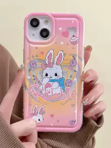 Funda para móvil con estampado de conejo de dibujos animados - Multicolor - Ver 1