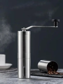 1 Máy Xay Cà Phê Cầm Tay Bằng Thép Không Gỉ Với Hình Nón Burr, Máy Xay Hạt Cà Phê Di Động Cho Văn Phòng Gia Đình Hoặc Cắm Trại - Xám - Xem 1