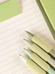 1 pieza Pluma de gel con estampado de letra al azar - Verde - Ver 3